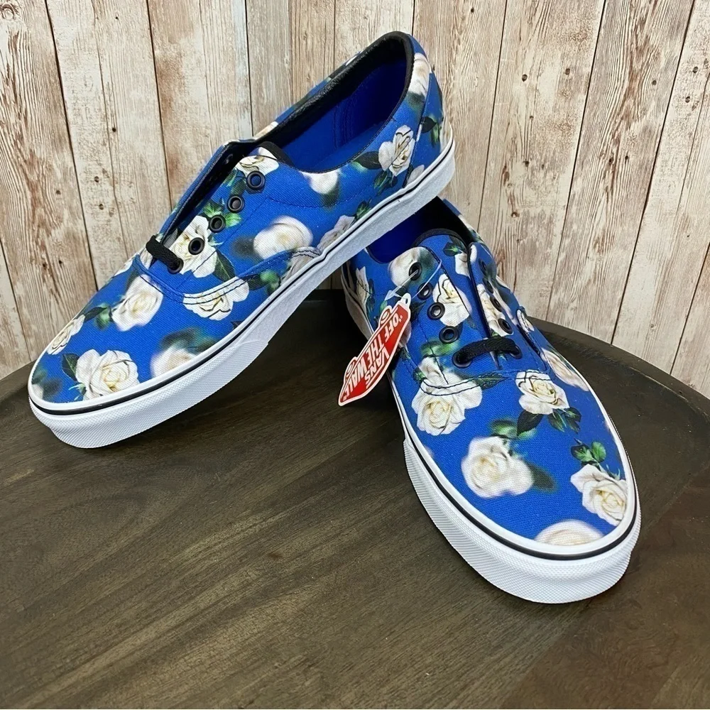 Vans Era Romantic‎ Floral Lapis Blue Canvas Sneaker Size 11 Men